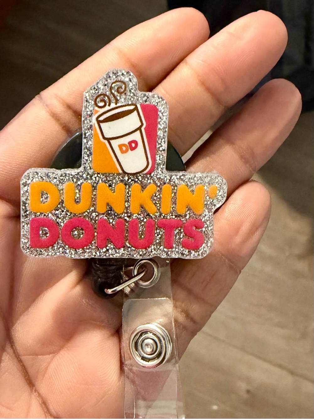 Dunkin’ Donut lovers ,Badge, ,Funny, Tech, Nurse, CNA, Tech, Teacher,ID Badge